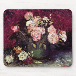 Mousepad Vincent Van Gogh - Tigela com Peônias e Rosas