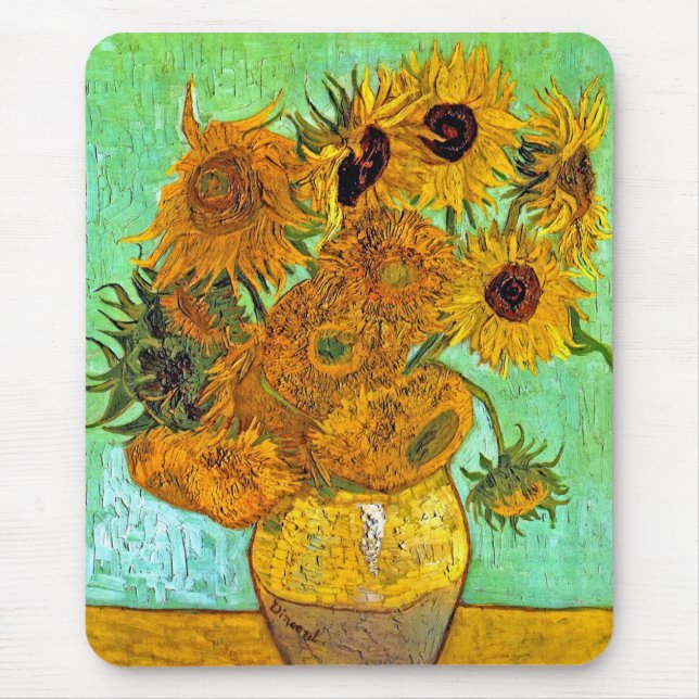 Mousepad Vincent Van Gogh - Vase Com Doze Girassóis (Frente)