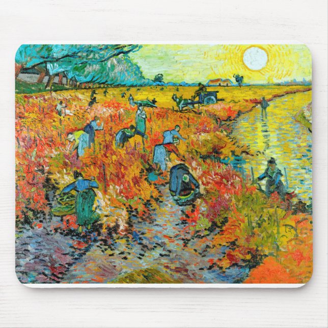 Mousepad Vincent van Gogh Vineyard em Arles (Frente)