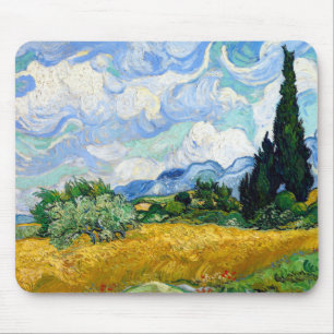 Mousepad Vincent van Gogh Wheat Field com CyPrensas