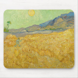 Mousepad Vincent van Gogh - Wheatfield com um Receptor
