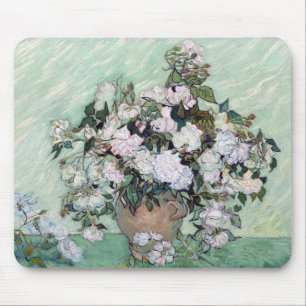 Mousepad Vincent Willem van Gogh , ピ ン ク の 薔 薇 の 花 瓶