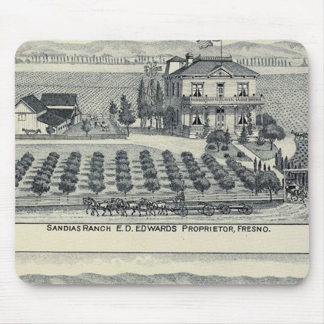 Mousepad Vineyard, Fresno (Frente)