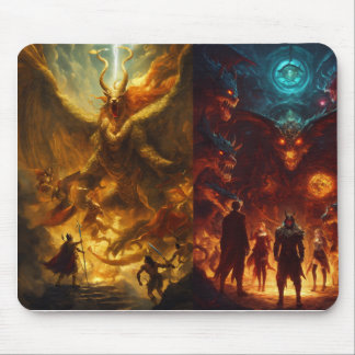 Mousepad Vingadores vs Dragões T-Shirt - Mística Batalha Re