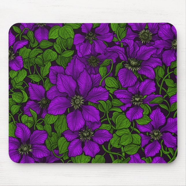 Mousepad Vinha-púrpura Clematis (Frente)