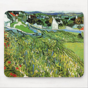 Mousepad Vinhas com Vista para Auvers por Vincent van Gogh
