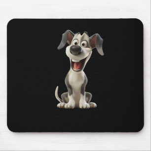 Mousepad Vinheta Smiley Dog (fundo preto)