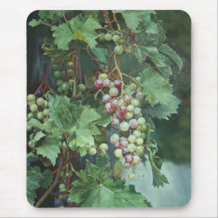 Mousepad Vinho de Uvas Realista com Folhas - Belas Artes