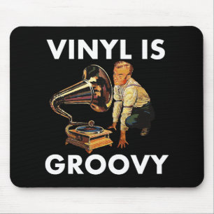 Mousepad Vinil é Groovy Humor de Colecionador de Discos Pia