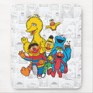 Mousepad Vintage 123 Sesame Street
