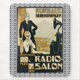 Mousepad Vintage 1920 Scheveningen Países Baixos Radio Salo