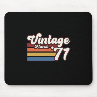 Mousepad Vintage 1971 50th Birthday March