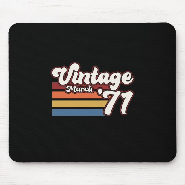 Mousepad Vintage 1971 50th Birthday March (Frente)