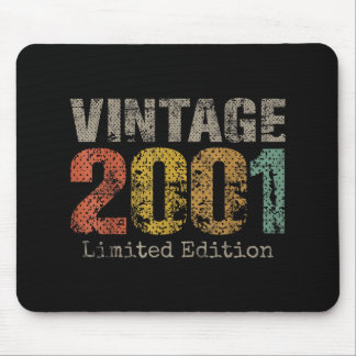 Mousepad Vintage 2001 Texto Presente de Aniversário de 25 a