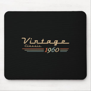 Mousepad Vintage 65th Birthday Decorations Vintage 1960 65
