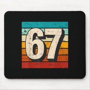 Mousepad Vintage 67 Meme Retro Número Seis Sete Engraçado 6