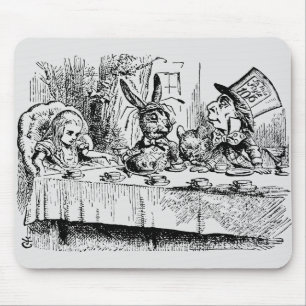 Mousepad Vintage Alice no País das Maravilhas, cena do Tea
