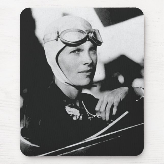 Mousepad Vintage Amelia Earhart Foto (Frente)