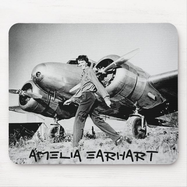 Mousepad Vintage Amelia Earhart Foto (Frente)