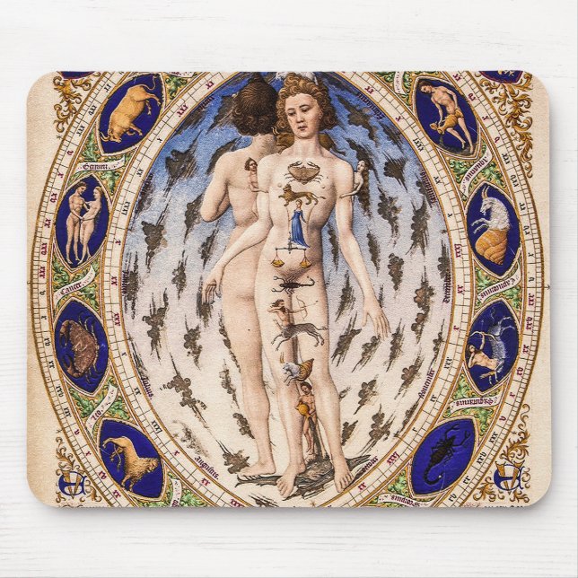 Mousepad Vintage Anatomic Zodiac Man (Frente)