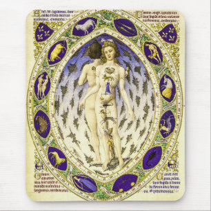 Mousepad Vintage Anatomic Zodiac Man