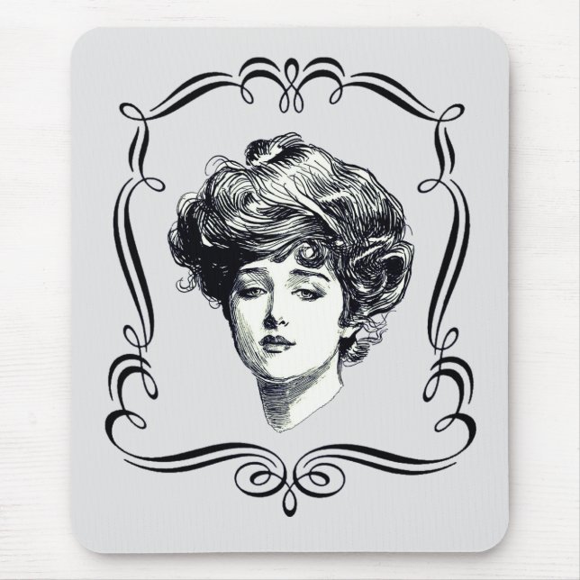Mousepad Vintage Art Gibson Girl (Frente)