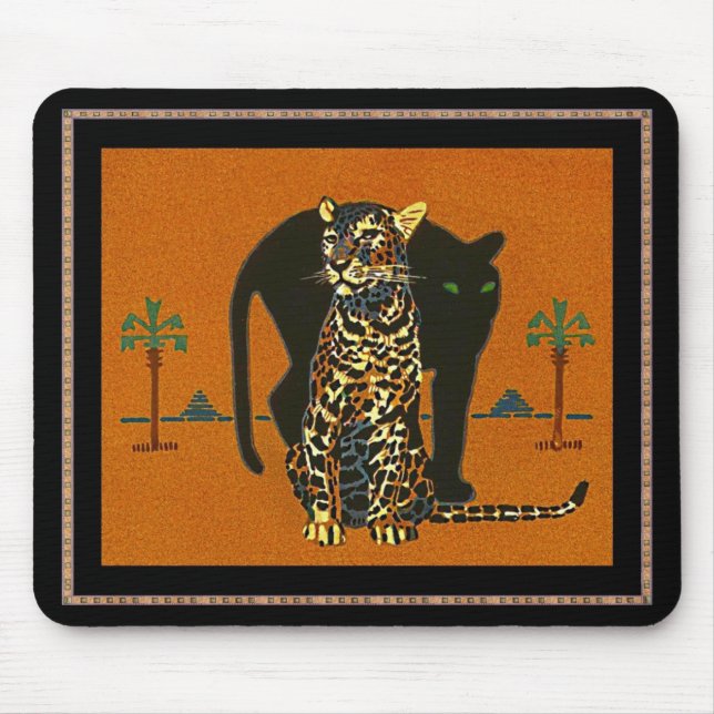 Mousepad Vintage Art Leopard (Frente)
