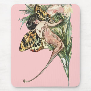 Mousepad Vintage Art Nouveau Borboleta Fada