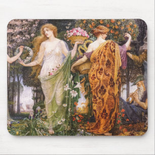 Mousepad Vintage Art Nouveau Four Seasons de Walter Crane