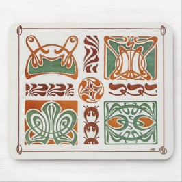 Mousepad Vintage Art Nouveau Ilustração de Alphonse Mucha