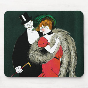 Mousepad Vintage Art Nouveau, italiano moda amor Romance