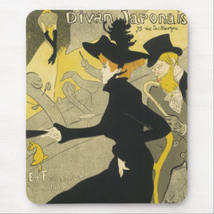 Mousepad Vintage Art Nouveau Nightclub Cafe Divan Japonês