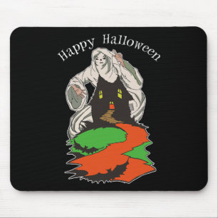 Mousepad Vintage Assustadora, Sobrepondo-Se A Um Assustador