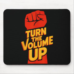 Mousepad Vintage Aumente O Volume Para Homens Mulheres 
