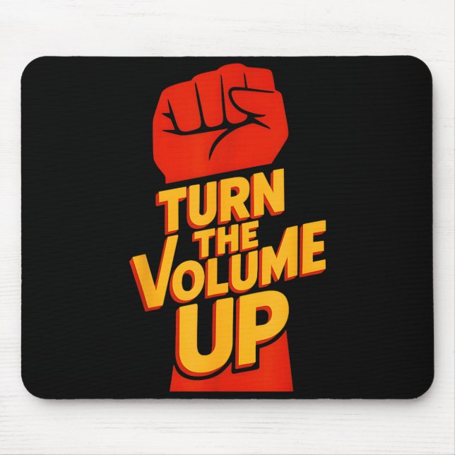 Mousepad Vintage Aumente O Volume Para Homens Mulheres  (Frente)