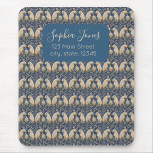 Mousepad Vintage Azulejo espanhol Coelho Animal Tortoise Az