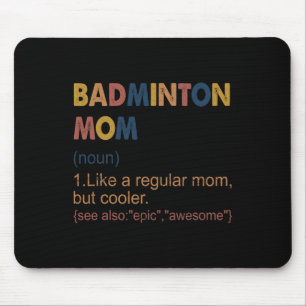 Mousepad Vintage Badminton Mãe Definição Badminton Mãe Mãe 