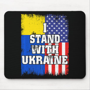 Mousepad Vintage Bandeira Ucraniana Americana Ucrânia Patri