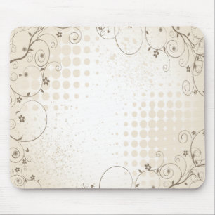 Mousepad Vintage Beige Floral