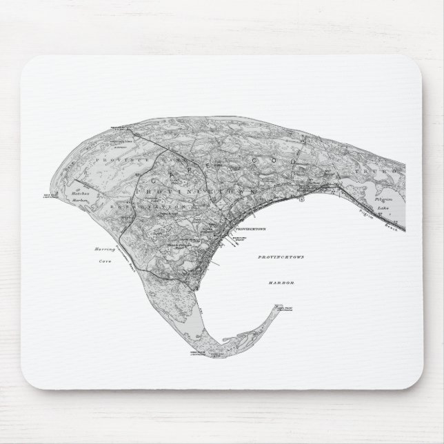 Mousepad Vintage Black & White Provincetown (Frente)