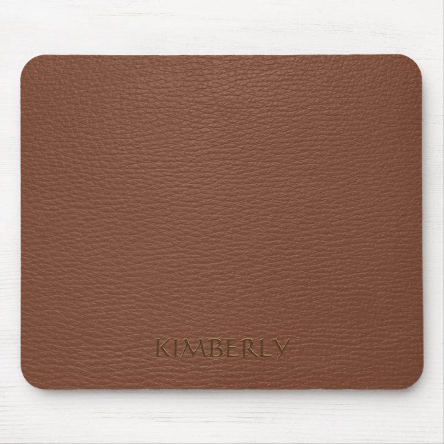 Mousepad Vintage Brown Faux Leather 2 (Frente)