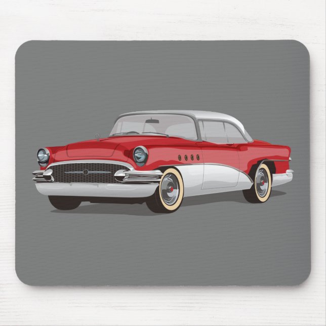 Mousepad Vintage Buick em Cinzas (Frente)