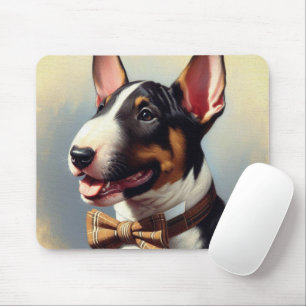 Mousepad Vintage Bull Terrier Painting Retrato