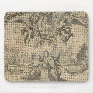 Mousepad vintage burlap religioso paraíso vitoriano