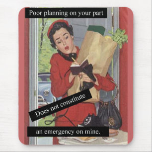 Mousepad Vintage Busy Woman no Telefone