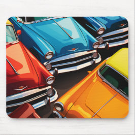 Mousepad Vintage Cars Pattern