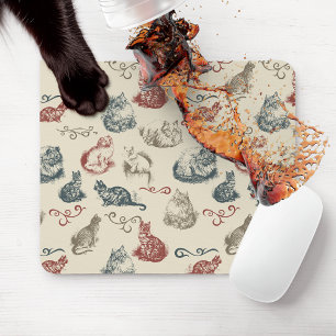 Mousepad Vintage Cats