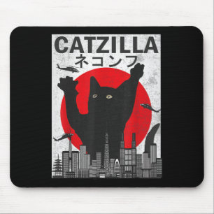 Mousepad Vintage Catzilla Japonês Sunset Style Kitt