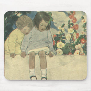 Mousepad Vintage Children, Garden Wall Jessie Willcox Smith