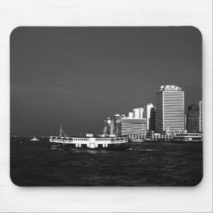 Mousepad Vintage China - Arranha-céus barco de Hong Kong